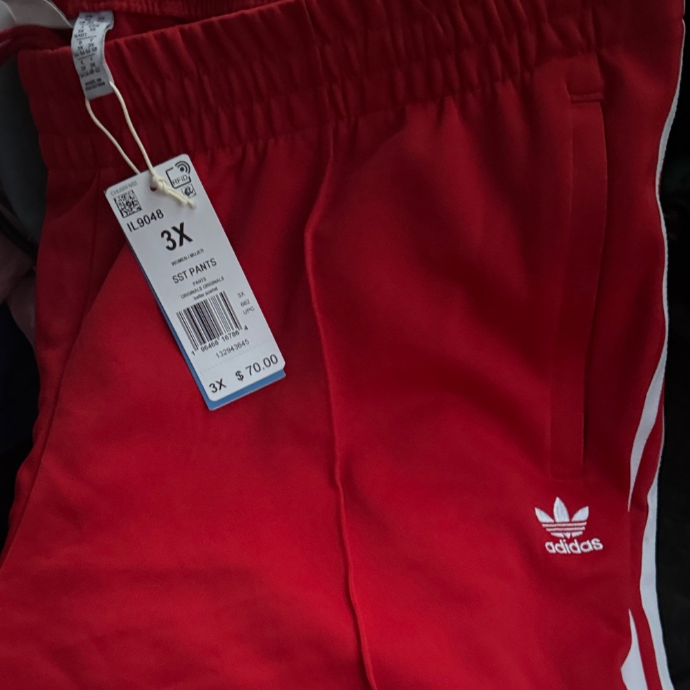 Adidas Mens Bright Red Sweatpants